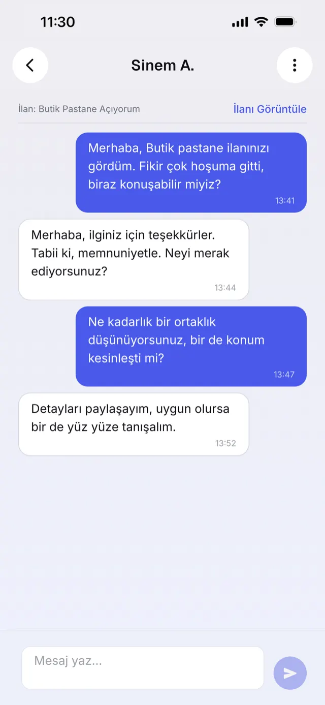 Polen'de güvenli mesajlaşma ekranı
